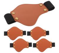 HEMOTON Lot de 5 Protège-Spatules de Sélecteur de Vitesse Moto Universels en Cuir Marron Protège-Chaussures Moto Anti-Rayures Accessoires pour Conduite Tout-Terrain et Protection Optimale