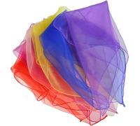 HEMOTON Lot de 6 Écharpes de Jonglage Colorées pour Garçon et Filles Foulards de Danse Unis Petites Écharpes de Spectacle Légères et Compactes Accessoires Polyvalents pour Spectacles