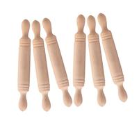 HEMOTON Lot De 6 Mini Rouleaux À Pâtisserie en Bois pour Décoration De Maison