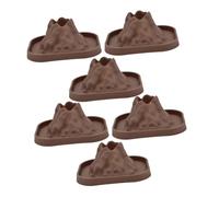 HEMOTON Lot de 6 Modèles Scientifiques de Petits Volcans en Matériau Solide, Kit Éducatif pour Expériences D’éruptions Volcaniques, Accessoires de Volcanologie pour Projets Scientifiques