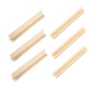 HEMOTON Lot de 6 Supports Décoratifs en Bois pour Dominos, Organisateur de Cartes de Jeu, Lettres en Bois 10 Cm, Accessoires pour Train Mexicain, pour Jeux et Décoration Familiale