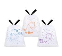 HEMOTON Lot de 69 Paquet Poubelle Cuisine à Cordon Automatique 50X55 CM Épaisseur 10 Microns Haute Adaptés pour Poubelles Diamètre ≤37 CM Résistants et Pratiques pour