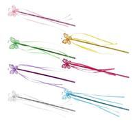 HEMOTON Lot De 7 Baguettes Magiques Décoratives pour Filles Accessoires De Magicien Baguettes De Princesse Féeriques en Forme D Étoile