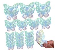 HEMOTON Lot De 72 Autocollants Muraux 3d Amovibles Argenté Scintillant Stickers Décoratifs Muraux Pour Chambre Fête Mariage Décoration Intérieure