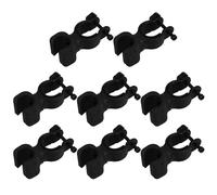 HEMOTON Lot de 8 Supports de Cannes pour Déambulateur et Fauteuil Roulant Électrique, Pince Noire Pivotante en Matériau Doux, Accessoire Pratique pour Maintien Stable et Usage