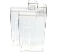 HEMOTON Lot de Rangement Transparentes en Pet Facile à Utiliser Stocker 2 Pièces Grosse Capacité, Design Créatif pour Lessive pour Buanderie