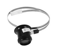 HEMOTON Loupe Tête avec Anneau Inoxydable Grossissement Élevé Bandeau Confortable pour Réparation Montre et Bijoux Portable