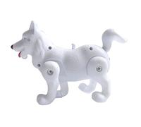 HEMOTON Lumineux et Musical pour Chien Électrique en ABS Modèle Lévrier Léger et Solide pour Garçon et Filles Éducatif Couleur Aléatoire Blanc ou Jaune Développement Couleur Aléatoire