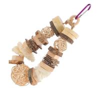 HEMOTON Mâcher Naturel en Bois et Rotin pour Petits Animaux Lot de 2 Balles Jouets Rongeurs pour Hamster Lapin Cochon D’Inde Dentaire pour Décompression en Cage