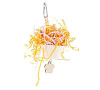 HEMOTON Mâcher pour Perroquet Suspendu Accessoire de Cage Oiseaux Déchiquetage Interactif pour Petits Oiseaux et Perroquets Texture Durable et Amusante