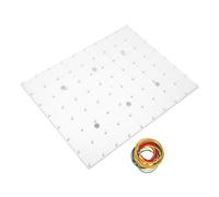 HEMOTON Magnetic Geoboard Plastic Math Manipulative Material for Stem Educational Pegboard Toy with Rubber Bands Visual Geometry Learning Aid in