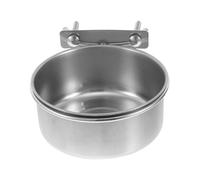 HEMOTON Mangeoire pour Oiseaux en Acier Inoxydable Porte-gobelet Bol Moyen 12 Cm Alimentation Cage Compatible Calopsittes Perruches Aras Usage en Intérieur Extérieur