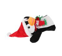 HEMOTON Marionnette à Main Pingouin en Peluche Douce, Mini Marionnettes à Doigts pour Garçon et Filles, Décoration Noël Festive, Interactif pour Jeu de Rôle, Présent de Fête