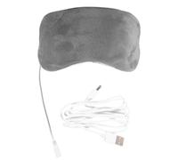 HEMOTON Masque Chauffant Yeux USB Coussinet Thermique Doux Gris Masque de Sommeil Relaxant et Apaisant pour Soulager la Fatigue Oculaire et Améliorer le Sommeil 1 Pièce