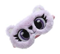 HEMOTON Masque De Sommeil En Peluche Cache-œil Dessin Animé Léger, Bandeau Élastique Doux Lavable, Couleur Violet Clair, Sommeil, Sieste, Voyage, Adultes Et Garçon Et Filles