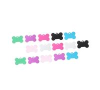 HEMOTON Médailles D’Identification pour Chien D’os, Lot de 15 Pièces en Aluminium, 38 Mm, Étiquettes Doubles Faces Colorées pour Collier, Accessoires pour Chats Et Chiots