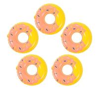 HEMOTON Mini Bouées de Natation Orange de Beignet, 10 Pièces, Accessoires pour Mini-Maisons, Décoration Réaliste pour Maison de Poupée, Fournitures pour Mini Ornements Bain