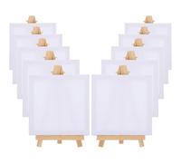 HEMOTON Mini Canvas Stand With Easels 15 Sets Small Blank Frames For Oil And Acrylic Painting DIY Students