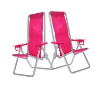 HEMOTON Mini Chaise Longue Pliable de Simulation pour Décoration de Maison Accessoire de Jardin Chaise de Plage Miniature Inclinable pour Photographie et Décorations