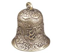 HEMOTON Mini Cloche Laiton Gravée Dragon Pendentif Bricolage pour Porte Clés Décoration Vintage pour Suspensions et Éoliens