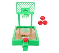 HEMOTON Mini Panier de Basket de Table Portable pour Garçon et Filles, Vert | Jeu Compact pour Bureau et Maison, Plastique, Montage Facile, Lancer au Doigt, Activité Scolaire