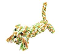 HEMOTON Mini Tiger Cotton Teaser Toy for Puppies Chew Rope for Small Dogs and Cleaning Fun