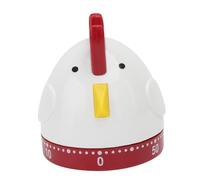 HEMOTON Minuteur Cuisine Mécanique Forme de Coq Blanc Minuterie de Cuisson 60, Minuterie Bouton pour Personnes Besoins Spécifiques Cuisine