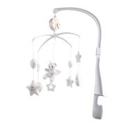 HEMOTON Mobile Musical pour Berceau Bébé en Tissu Doux, Mobile Rotatif Étoile Multicolore, Jouet Suspendu Apaisant pour Chambre de -né, Présent Naissance Sécurisé