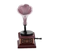 HEMOTON Modèle De Phonographe Joueur De Faux Record Phonographe Vintage Miniature Mini Ornement De Maison Gramophone Plastique
