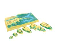 HEMOTON Modèle Éducatif de Carte Topographique Relief pour Laboratoire Scolaire Outil Pédagogique de Géographie avec Représentation Détaillée des Courbes de Niveau pour Enseignement Classe