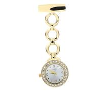 HEMOTON Montre de Poche Facile à Lire et Pratique en Fer Or D'infirmière Design Simple Professionnels de Santé