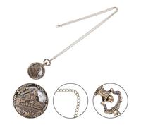 HEMOTON Montre de Poche Vintage à Quartz pour Homme Cadran Chiffres Arabes Design Sculpté Rétro en Métal Couleur Bronze Antique Montre à Gousset avec Chaîne Accessoire Classique et