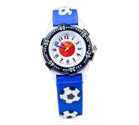 HEMOTON Montre Digitale Garçon Fille Garçon à Motif Basketball Silicone Bleu Légère et Portable Montre Numérique Éducative pour Renforcer la Notion du