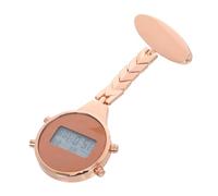 HEMOTON Montre Électronique Numérique à Épinglette Alliage Rose Doré Affichage Digital Clair Unisexe Personnel Étudiants en Soins Infirmiers