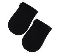 HEMOTON Moufles Applicateur de Bronzage Mains, Noir, Doux | Application Uniforme de Lotion et Huile, Design Élégant Droit, Matériau Floqué Film Imperméable