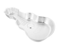 HEMOTON Moule À Gâteau Guitare En Aluminium 16.93X9.06X1.18 Pouces Moule De Cuisson Européen Portable Pour Pâtisserie Anniversaire Décoration Diy Maison