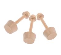 HEMOTON Moule à Pâtisserie en Bois Double Face 3pcs pour Mini Cheesecakes et Desserts, Tamper Facile à Nettoyer, Cuisine et Petites Pâtisseries