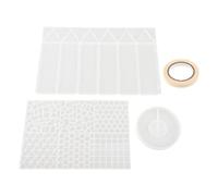 HEMOTON Moule en Résine Mosaïque Hexagonal Base en Silicone | Fleurs Séchées, Ombres Douces, Usage Intérieur, Ruban Adhésif, Décoration de Table Festive