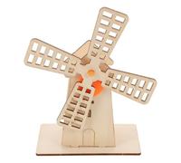 HEMOTON Moulin À Vent À Manivelle pour Enfants Kit De Bricolage Modèle Scientifique Kit De Moulin À Vent 3D Jouets D'Ingénierie Fait Main