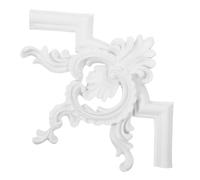 HEMOTON Moulure de Plafond Décorative Européenne en Pu, Coin Floral Blanc | Installation DIY Facile, Finition Résistante aux Fissures, pour Chambres et Salons, Style Européen
