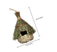 HEMOTON Nichoir Tissé en Jonc de Mer Suspendu Nid Chaud Rustique pour Oiseaux Décoration de Jardin Extérieure Cage à Oiseaux Naturelle Abri Confortable