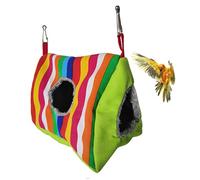 HEMOTON Nid Suspendu Double Entrée pour Perroquet Maison Douillette Chaud et Décor Chic pour Cage Oiseaux