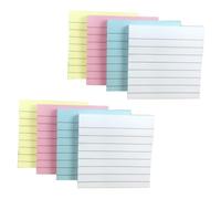 HEMOTON Notes Autocollantes Carrées à Lignes, Bloc Mémo Portable | Adhésif Repositionnable, Capture Rapide des Messages, pour Bureau, Réunions, Portes et Réfrigérateur