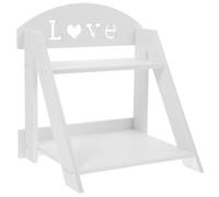HEMOTON Organisateur de Maquillage Bijoux en PVC Blanc Design à Double Couche, Léger et Élégant, pour Rangement Salle de Bain ou Usage Domestique