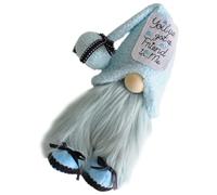 HEMOTON Ornement de GNOME Bleu Léger en Tissu pour Décoration de Table et Vitrine de Magasin, Poupée Créative et Jolie pour Décoration de Fête