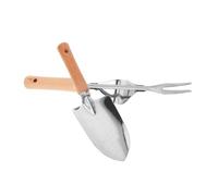 HEMOTON Outils De Jardin Manuels Arrache-Mauvaises Herbes Râteau à Main Outil De Désherbage Manche Bois Acier Inoxydable