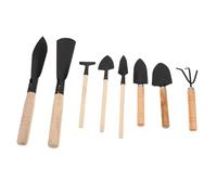 HEMOTON Outils de Jardinage Pelle à Main et Petite Truelle avec Manche Bois pour Plantes Succulentes Pot Bonsaïs et Jardinage Intérieur