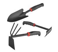 HEMOTON Outils Jardinage Large Pelle Râteau Binage Double Usage Manche Antidérapant pour Balcon et Plantation Pot