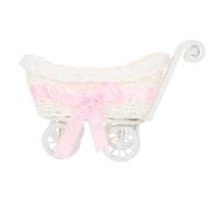 HEMOTON Panier De Fleurs En Rotin Simulé Bascule Organisateur De Stockage De Jouets Mini-caddie Décor Petit Panier Et Poussettes Jouets Pour Bébé Réutilisable Voiture Rose Pp