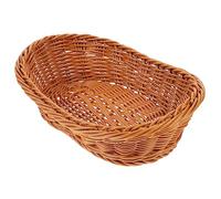 HEMOTON Panier Tissé Ovale en Osier - Corbeille De Fruits, Rangement De Cuisine, Table et Service